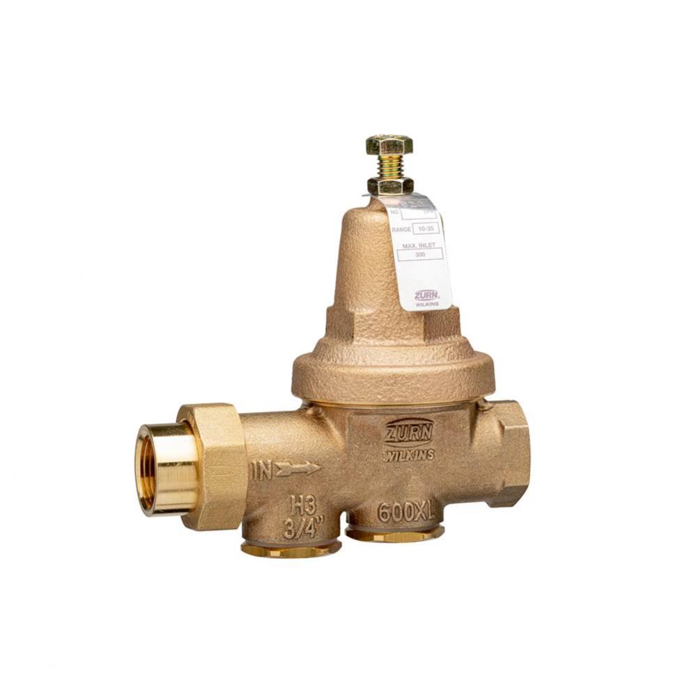 Pressure Reducing Valve, Lead-Free, FNPT Union x FNPT, Lo Press 10-35 psi, Set 20, HT 180°F