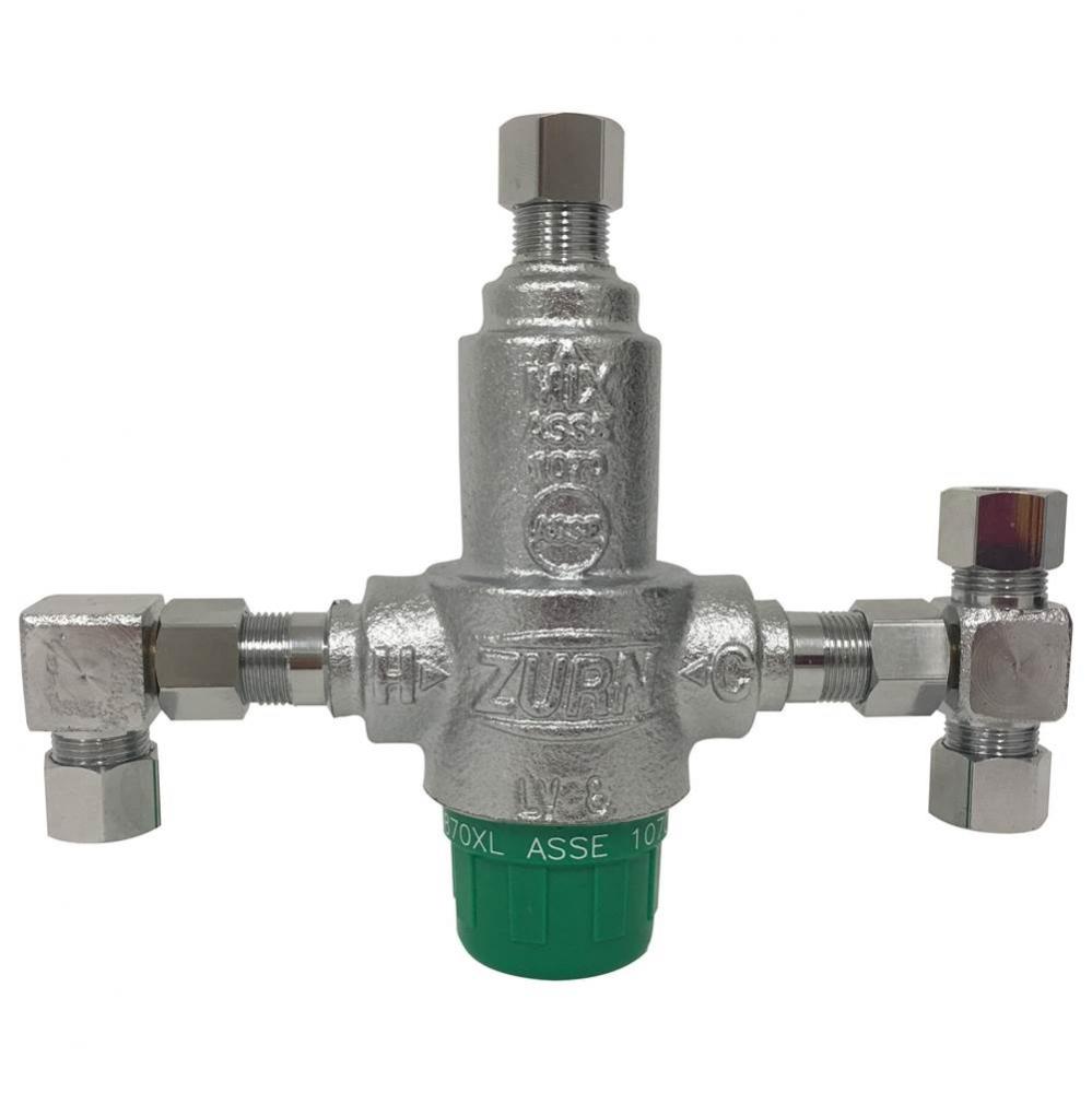 Thermostatic Mixing Valve, Lead-Free, Compression, ASSE1016, ASSE1070, 4 Port