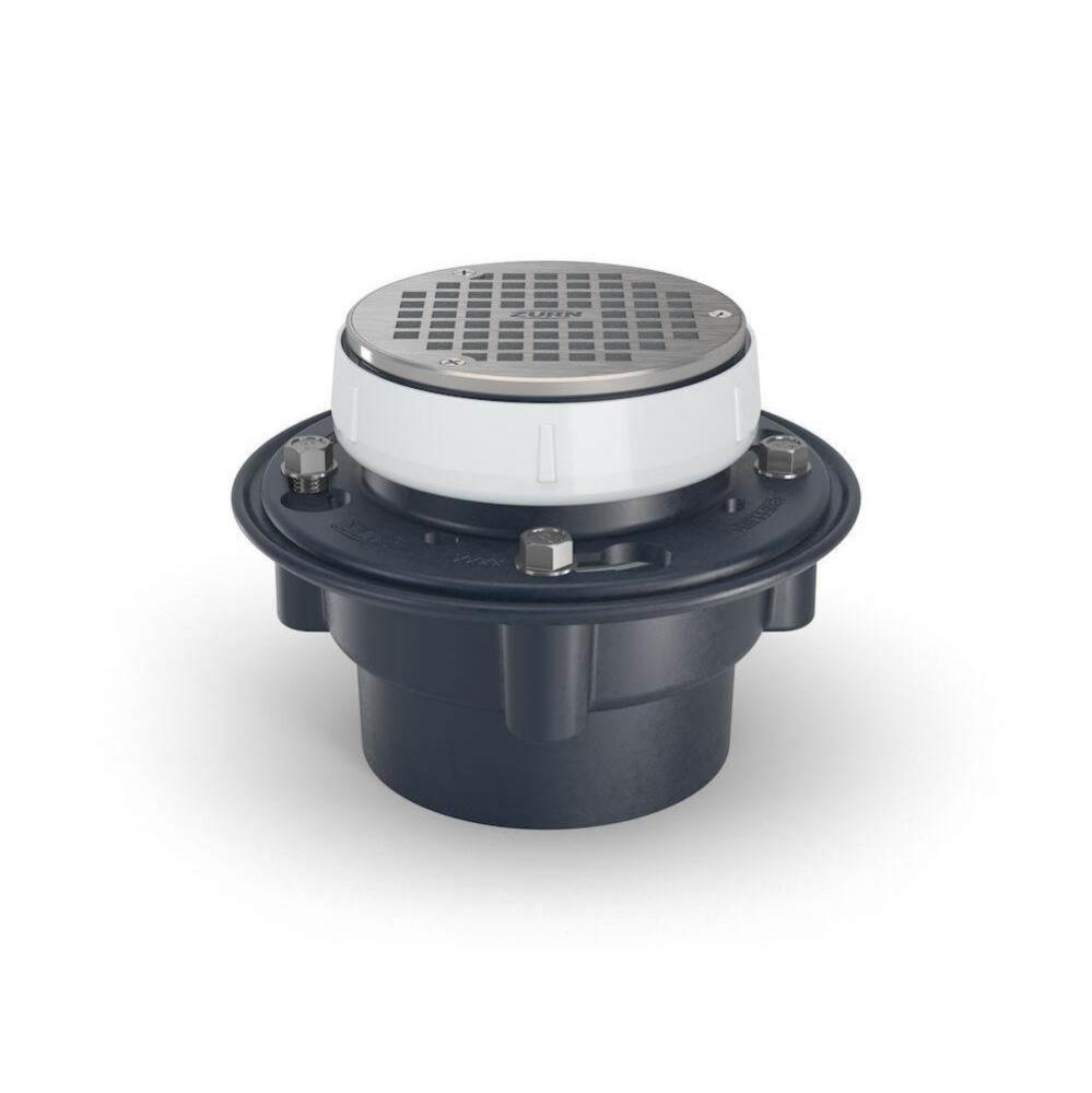 EZ1 5'' Rd Nickel Bronze Top w/4'' PVC Solvent Weld Outlet PN 3155820092