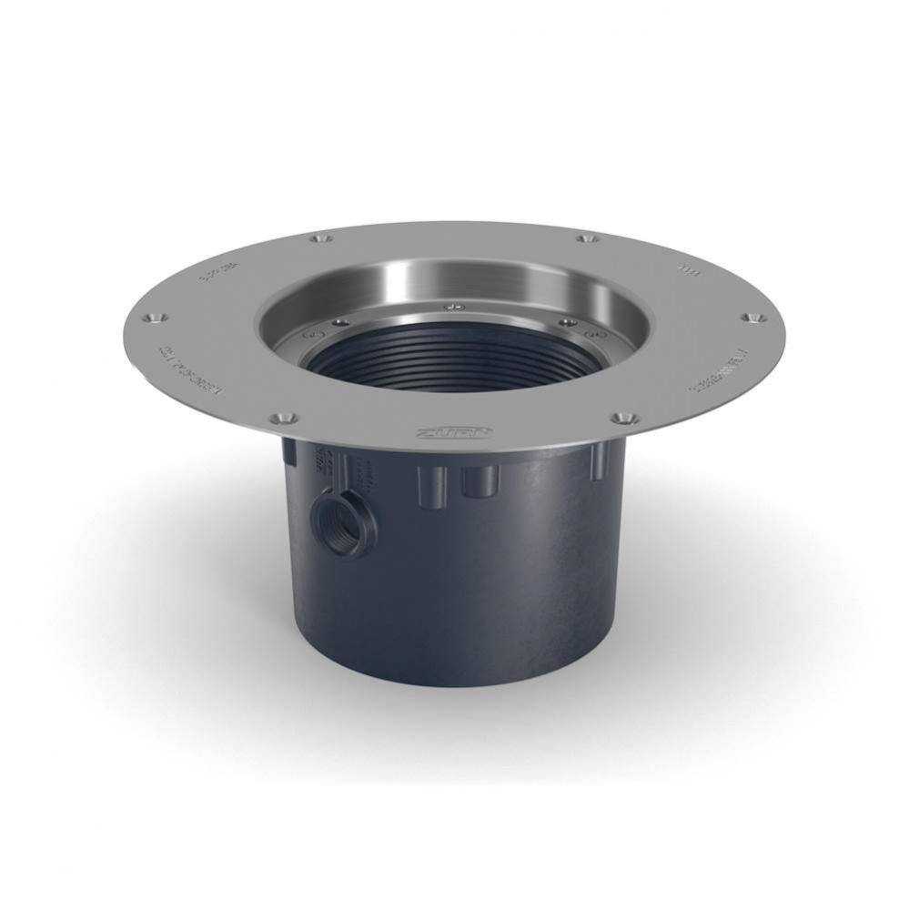 EZ2 PVC Drain Body w/SS Deck Plate, 4'' Outlet PN 3162400056