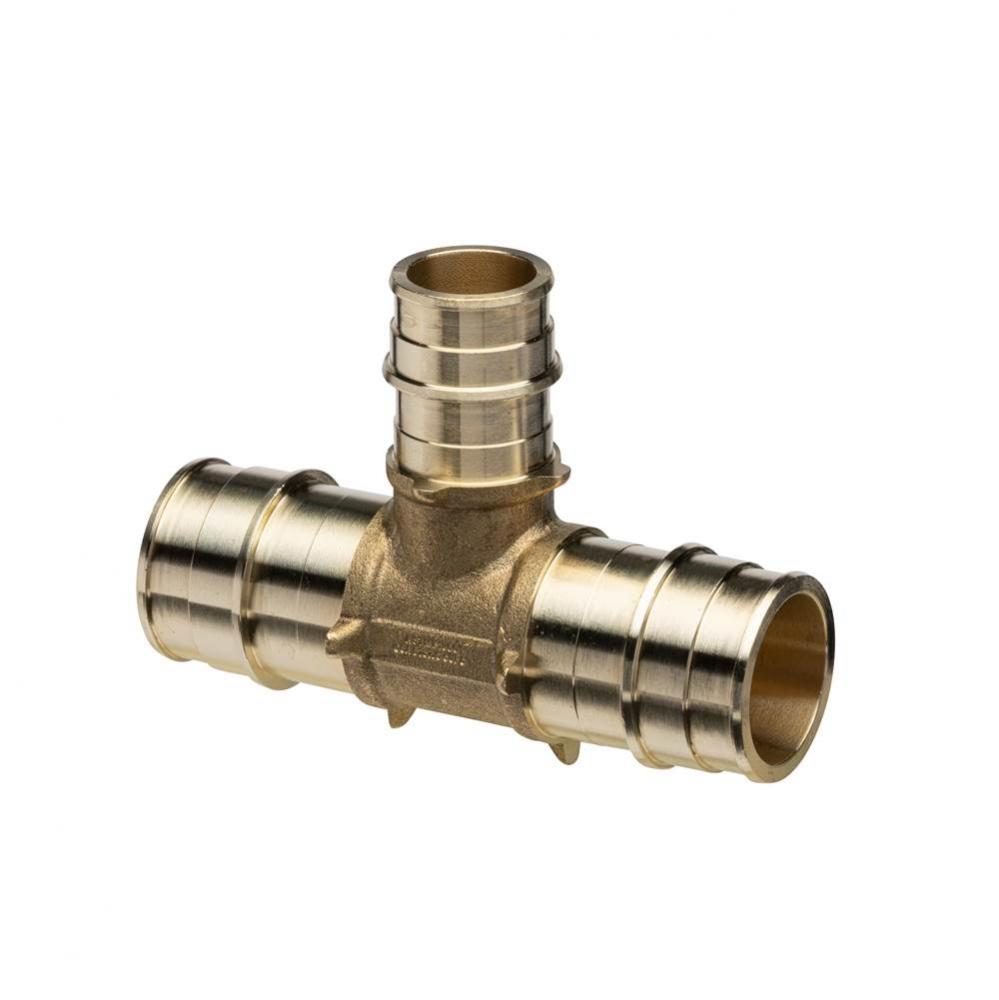 F1960 Expansion XL Brass TEE  - 1'' EX PEX x 1'' EX PEX x 3/4'' EX P