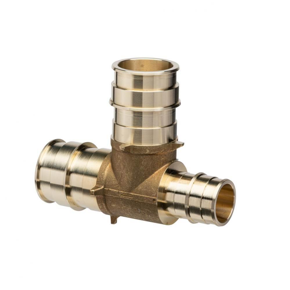 F1960 Expansion XL Brass TEE  - 2'' EX PEX x 1-1/2'' EX PEX x 2'' EX