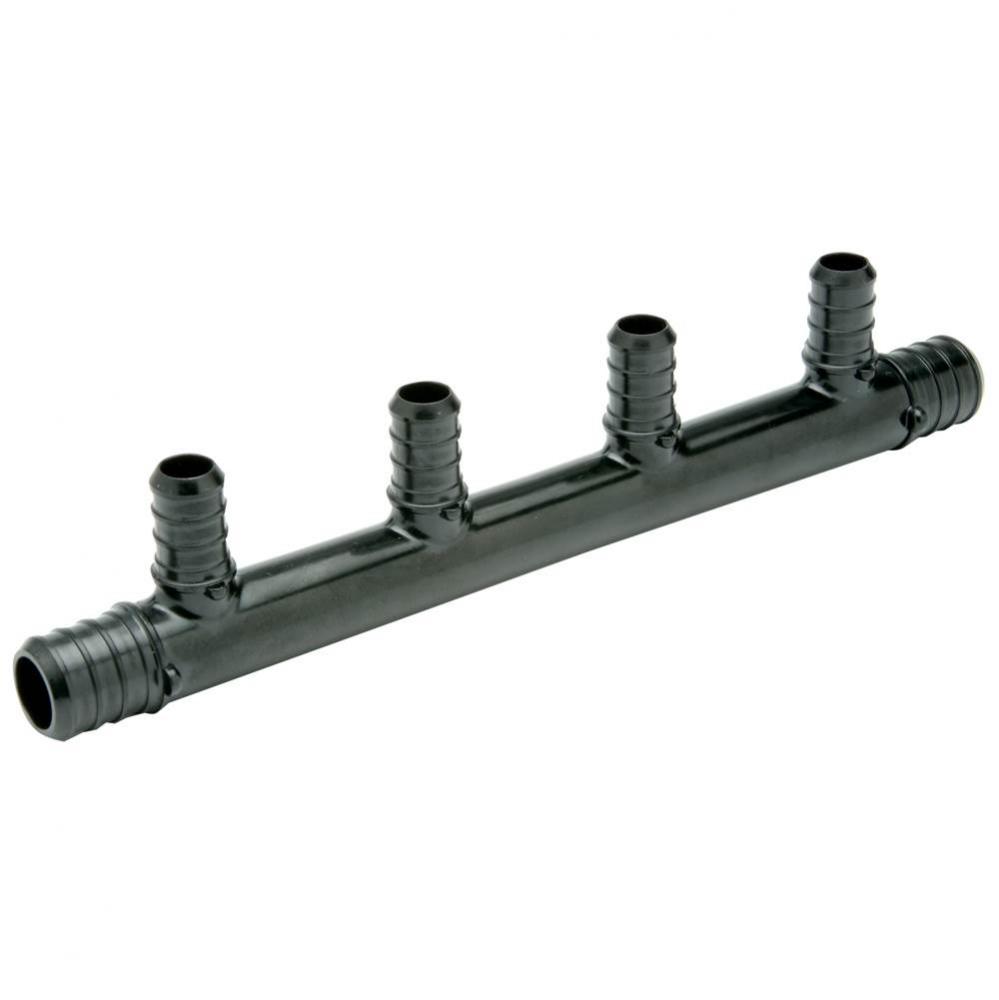 Polymer Multi-port Tee - (1) 3/4'' PEX Crimp Inlet and Outlet w/ (4) 1/2'' PEX