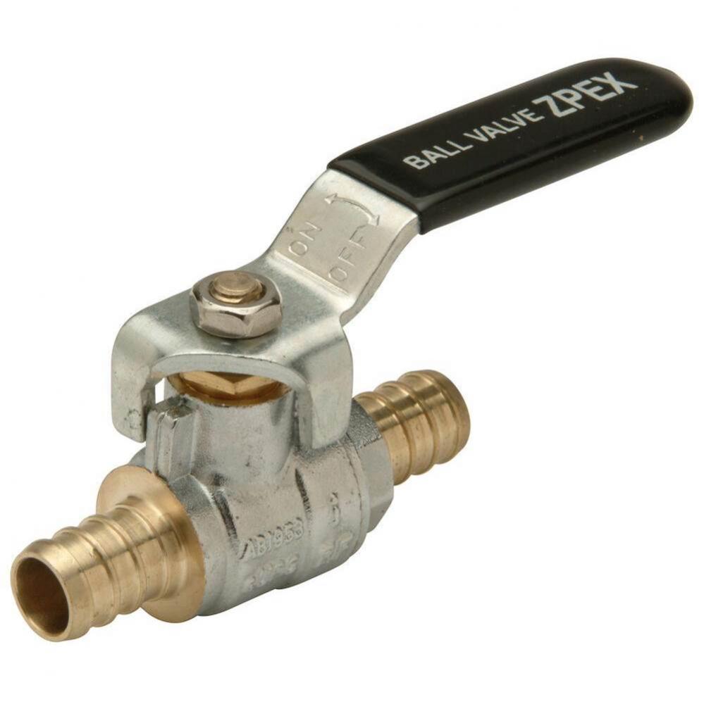 XL Brass Ball Valve - Tee Handle - 1/2'' Barb x 1/2'' Barb