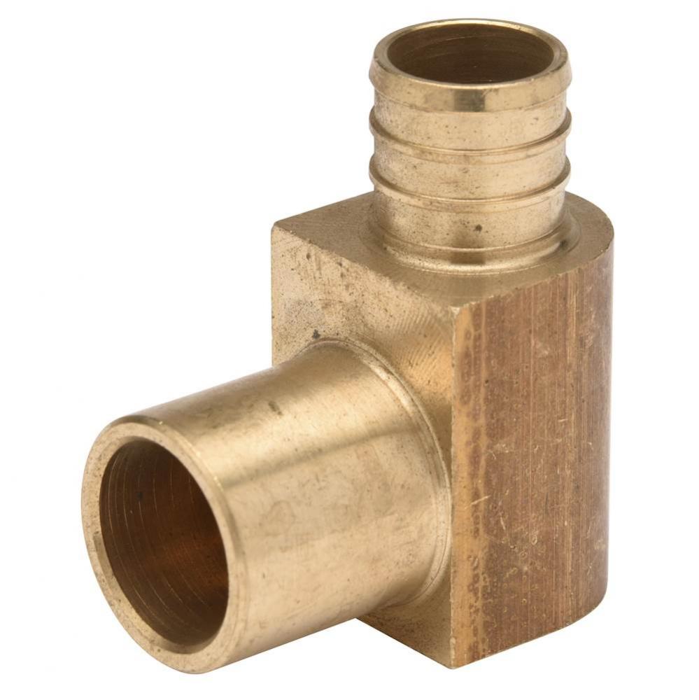 XL Brass Baseboard Elbow - 3/4'' Male Sweat x 3/4'' Barb