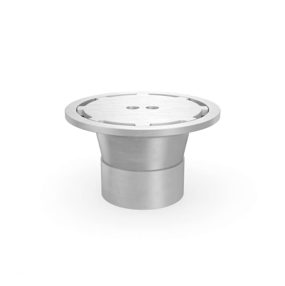 Z1800-12''Dia(304SS)FloorDrain w/6''NH Otlt & HD Pmter Gap Grt w/Fingr Hol