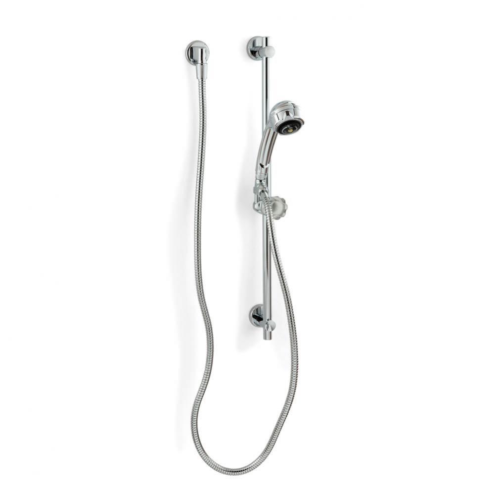 2.0 Handwall w/60'' Metal Hose,    Elbow & Flange, 24'' Slide