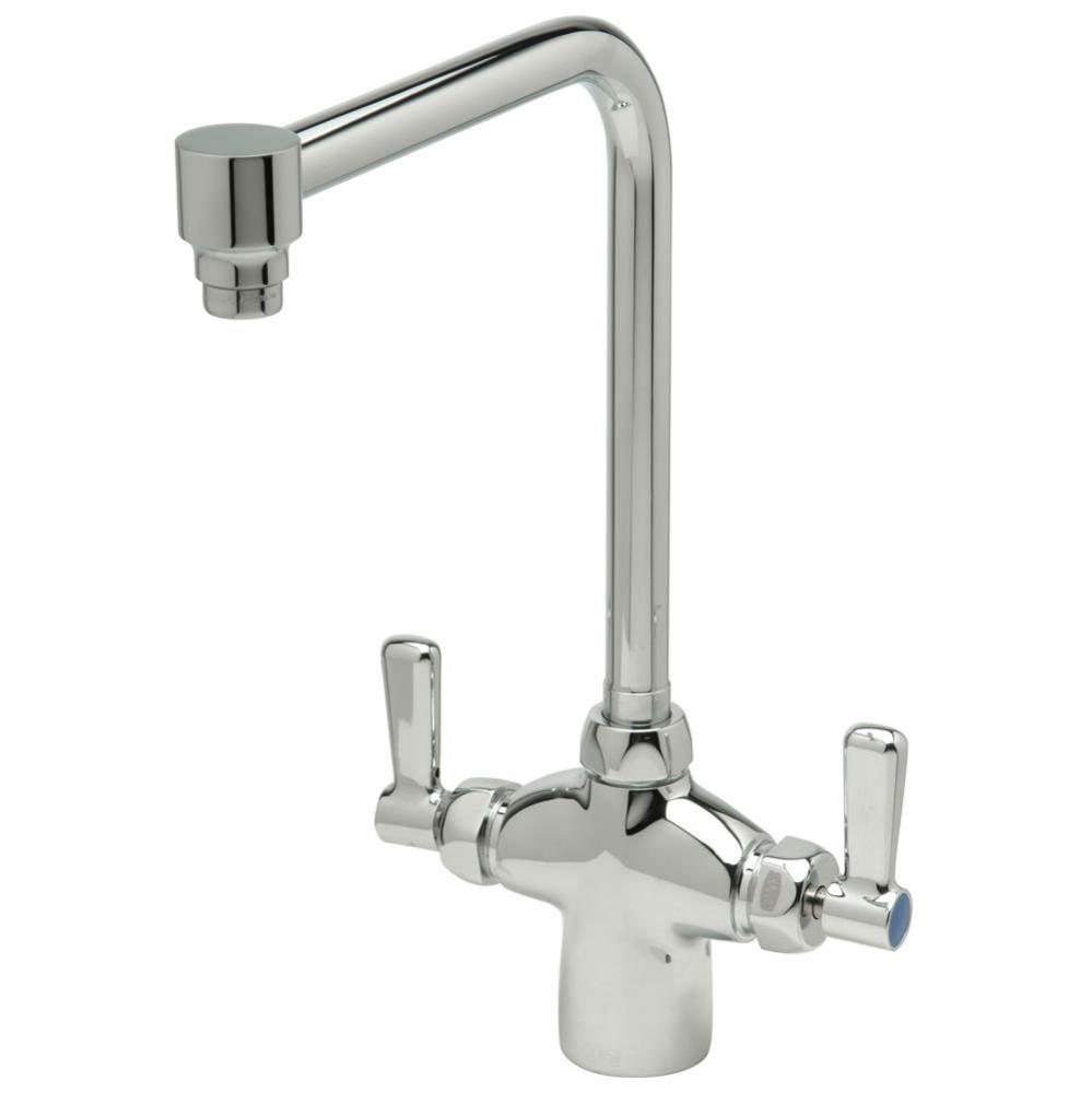 FAUCET (XL), DOUBLE LAB, 8'' BENT RISER SPOUT