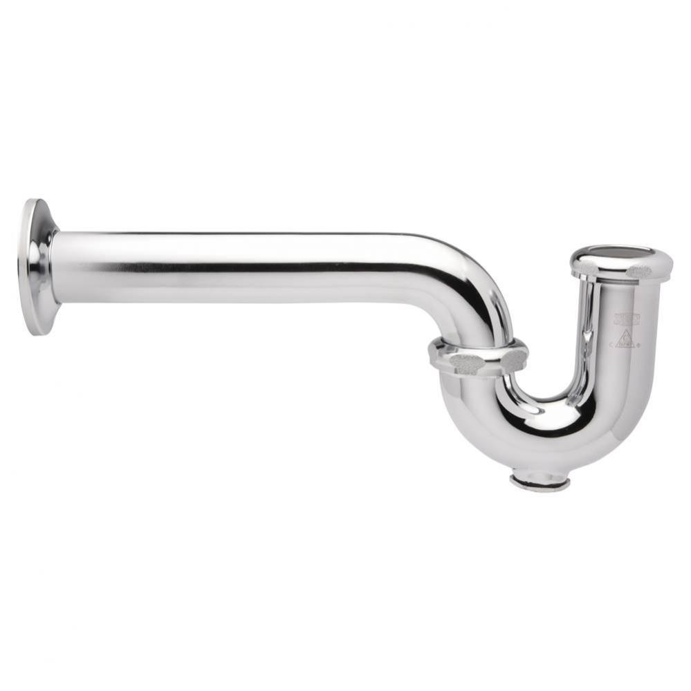 P-Trap with Wall Bend and Cleanout, 1 1/4'' Inlet, 1 1/2'' Outlet, 17 Gauge, B