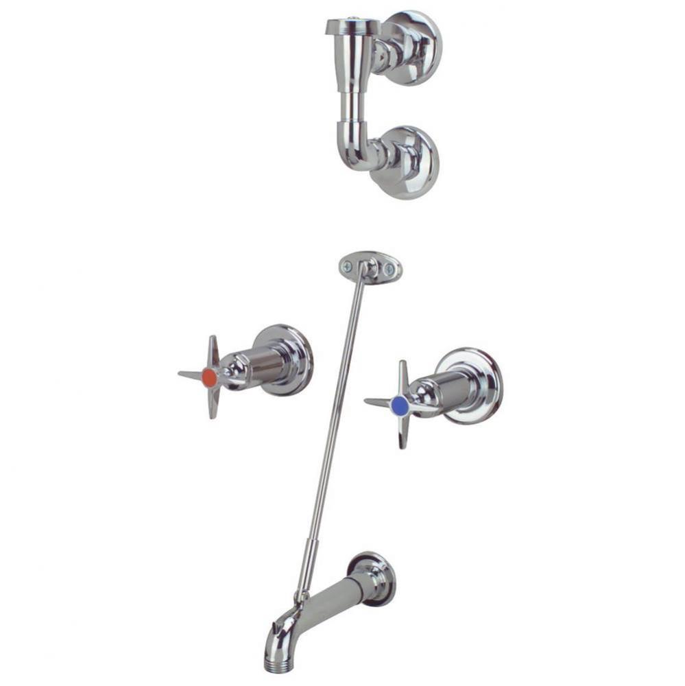 AquaSpec® 8'' Clinical Service Sink Faucet - 6 ¼'' Spout, Elevated V