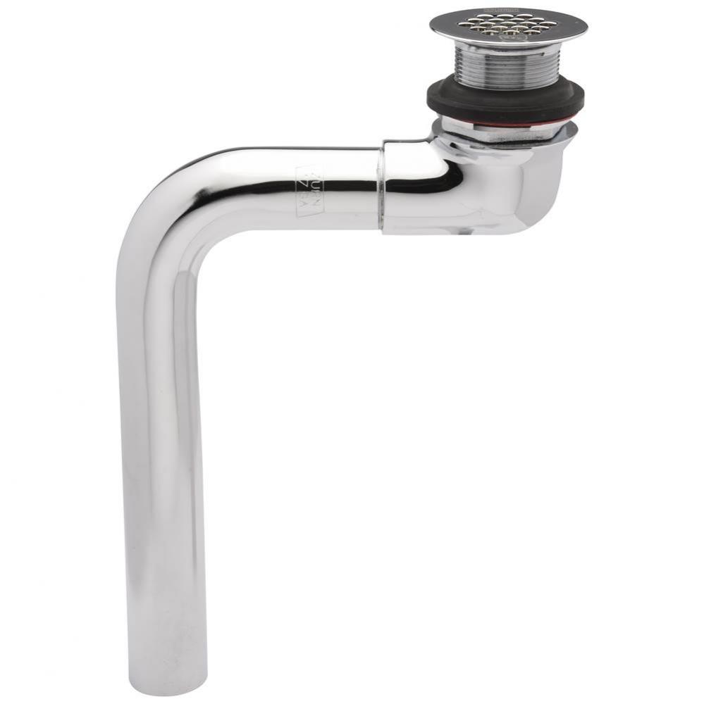 Open-Grid Offset Lavatory Drain Strainer, 17-Gauge 1 1/4'' x 8 3/4'' Tailpiece