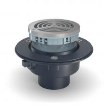 Zurn Industries FD1-NH4-R6-SS - 6'' Round Stainless Steel Floor Drain w/ 4'' NH Outlet