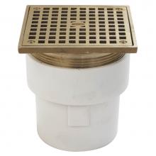 Zurn Industries FD2211-PVC-ST - DISCONTINUED 3X4 PVC FLOOR DRAIN W/SQUARE TOP