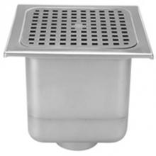 Zurn Industries Z1752-4NH - 12'' x 12'' Sq Stainless Steel Sani Flor Receptor w/ 10'' Sump Depth