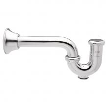 Zurn Industries Z8700BD-PC - P-Trap with Wall Bend and Cleanout, 1 1/4'' Inlet, 1 1/4'' Outlet, 17 Gauge, B