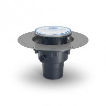 Zurn Industries FD2-PV2-CC - FD2 PVC Drain w/5'' NB Head, SS Deck Plate, CC, and 2''X3'' Outlet P