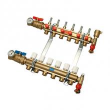 Zurn Industries QHPM-10 - 10-Port Manifold, Inline Air Vent and Supply/Return Ball Valves