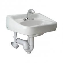 Zurn Industries Z.L7.S - SNSR LAV SYSTM - 20X18 WALL HUNG, 0.5 GPM SNSR BATT FCT, GRD DRN, PTRP W CLNOUT