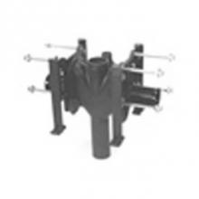 Zurn Industries Z1204-2ND4-PF=11-1/4 - No-Hub Adj- Vertical Double Siphon Jet Water Closet-(2) 4'' Side Inlet-Pre-Fab Ft