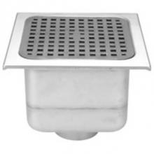 Zurn Industries Z1751-2NH - 12'' x 12'' Sq Stainless Steel Sani Flor Receptor w/ 8'' Sump Depth