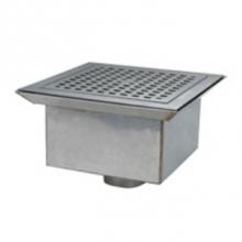Zurn Industries Z1755-3NH - (USE-185(k) 13-3/8'' Sq SS Sani-Flor Receptor-6'' Sump w/ Adj Clamp Frame56447