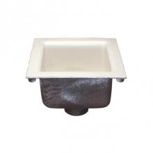 Zurn Industries Z1900-3NH-2-23 - 12''Sq X 6'' CI A.R.E. Floor Sink w/ Half Grate-Alum Bucket