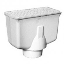 Zurn Industries Z1930-3NL-2-32 - 8''SQ X 4'' CI A.R.C.Floor Sink w/ Half Grate-Alum Dome