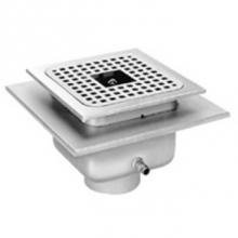 Zurn Industries Z1982-3NH-WB - 12''Sq X 8'' Type 304 SS Can Wash Sink w/ Full Grate-Control Box