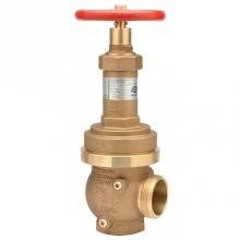 Zurn Industries Z3000GSTC/CCH - Fire Hose Valve, Grooved x Special Male Hose THD, Angle, Cap/Chain, Chrome
