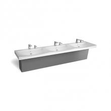 Zurn Industries Z5004.2.S.SD - EZ QUOTE -SURF (R33) DOUBLE BASIN PAIRED WITH SENSOR FAUCETS AND MATCHING SOAP D