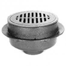 Zurn Industries ZN521-4NL-Y - 12'' Dia Adj Heavy Duty Area Drain w/ Polished Nickel Grate-Bkt