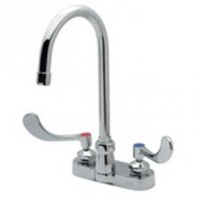 Zurn Industries Z812B4-XL-26F - -XL CENTERSET W/5/3/8'' GSENECK SPOUT & 4'' WRIST BLADE HNDLES '26F&a