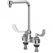 Zurn Industries Z812S4-XL - FAUCET (XL), 4'' CTRSET, 8'' BENT RISER SPOUT, -4 HDL