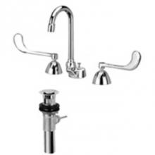 Zurn Industries Z831A6-XL-P - -XL WIDESPREAD FAUCET W/'A'SPOUT 6 ''WRIST BLADE HANDLES LD F