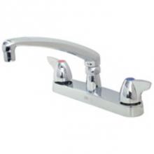 Zurn Industries Z871G3-XL-4F - KITCHEN SINK FAUCET W/ 8'' CAST SPOUT, 2'' DOME LEVER HANDLES ''4F&a