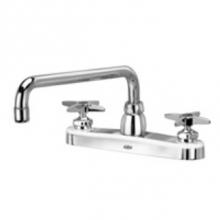 Zurn Industries Z871H2-XL - AquaSpec® kitchen sink faucet with 12'' tubular spout and cross handles
