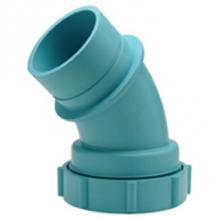 Zurn Industries Z9A-E45S-112 - Z9A-E45S-112 PP 1-1/2'' Thrd X Spgt 45deg. Elbow and Locknuts (MM) P.N. 3132500016
