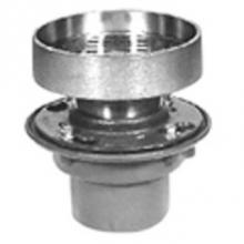 Zurn Industries ZN415-3NL-9I-P-USA - CI Floor Drain w/ 9'' Rd Adj Pol Nickel Str w/ Raised Lip-Trap Primer-100Per cent-USA