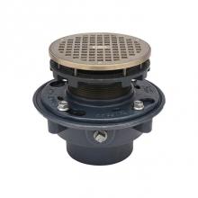 Zurn Industries ZN415-4NL-5BZ-PC - CI Floor Drain 5'' Rd Pol Nickel Leveling Strainer w/Sq Openings-Protective Cover