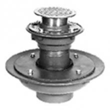 Zurn Industries ZN625-3NL-U1 - Adjustable Isolation Deck Drain w/ Polished Nickel Grate-51Per cent+ USA