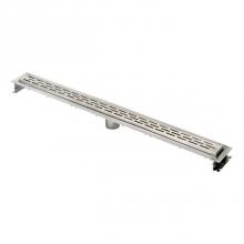 Zurn Industries ZS880-32-3-WG-2IP - ZS880-32-3-WG-2IP 304SS Shower Drain w/ Slotted Wave Grate - w/(3) 2IP Outlets