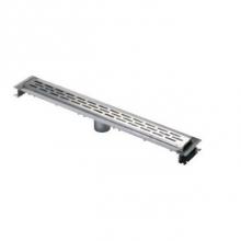 Zurn Industries ZR880-32-3-BW-SO - ZR880-32-3-BW-SO ORB 304SS Shower Drain w/ Basket Weave Grate - w/(3) SO''s