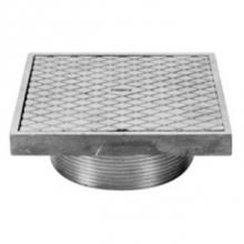 Zurn Industries ZS400-6SC - ZS400SC 304SS 6'' Sq Top Assy w/Solid Hinged Cover & 3-1/2'' Shank 8355600