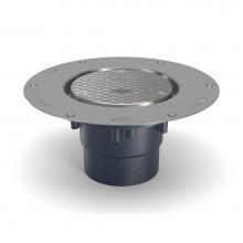 Zurn Industries CO2-PV3-SS - CO2 PVC Cleanout w/5'' SS Head, SS Deck Plate and 3''x4'' Outlet PN