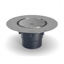 Zurn Industries CO2-PV3 - CO2 PVC Cleanout w/5'' NB Head, SS Deck Plate and 3''x4'' Outlet PN