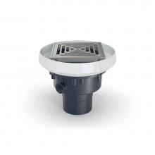 Zurn Industries EZ-AB3-S6-SS - ABS Slab on Grade Floor Drain ? 6-inch Square Stainless-Steel Strainer with 3-inch x 4-inch Bottom