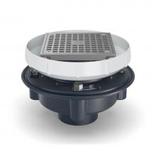 Zurn Industries EZ1-AB2-S6 - EZ1 6'' Sq Nickel Bronze Top w/2''X3'' ABS Solvent Weld Outlet PN 31