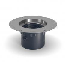 Zurn Industries EZ2-PV4-DP - EZ2 PVC Drain Body w/SS Deck Plate, 4'' Outlet PN 3162400056
