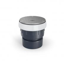 Zurn Industries EZC-AB2-ST-SS - ABS Floor Drain Cleanout ? 5-inch Square Stainless-Steel Cover with 2-inch x 3-inch Solvent Weld O