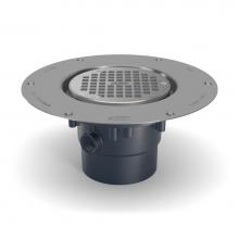 Zurn Industries FD2-PV3 - FD2 PVC Drain w/5'' NB Head, SS Deck Plate and 3''X4'' Outlet PN 316